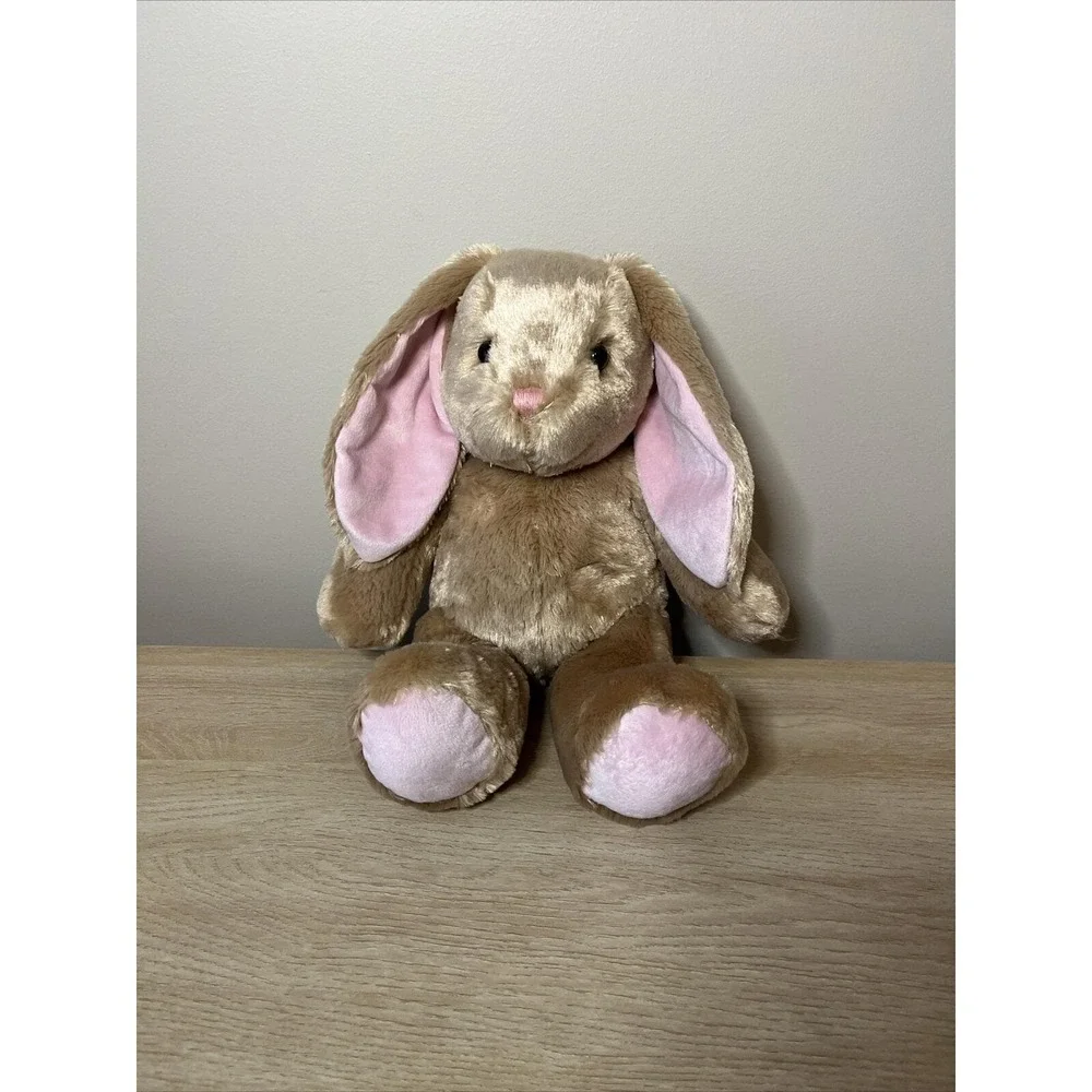 VTG 2002 Build-a-Bear Brown Tan‎ Sitting Fluffy Bunny Rabbit Stuffed Plush BAB
